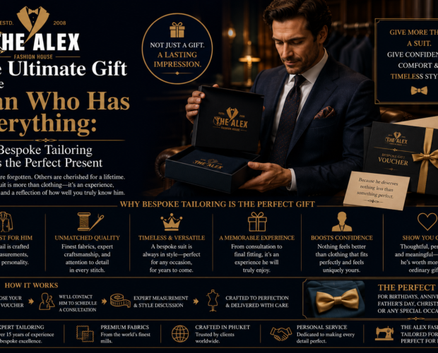 Bespoke tailoring gift and gift voucher — The Alex Fashion House Karon Phuket Thailand