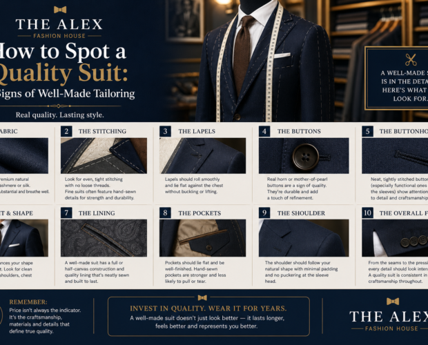 How to spot a quality suit — signs of well-made tailoring from The Alex Fashion House Phuket
