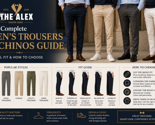 Men's tailored trousers and chinos guide — The Alex Fashion House Karon Phuket Thailand
