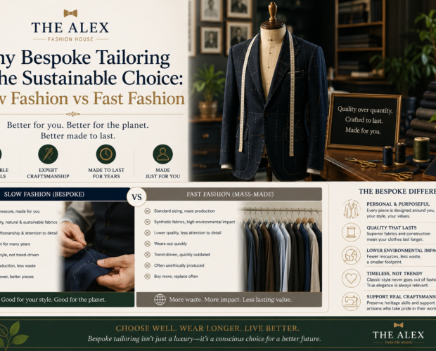 Sustainable bespoke tailoring vs fast fashion — The Alex Fashion House Karon Phuket Thailand