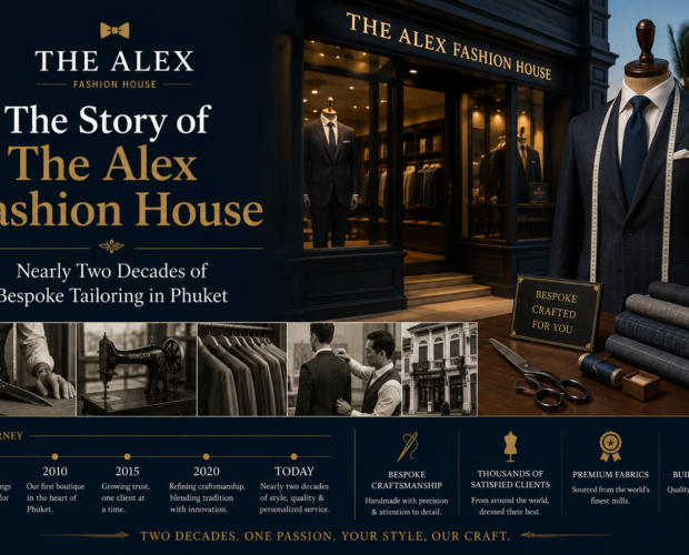 The story of The Alex Fashion House — bespoke tailoring in Karon Phuket since 2008