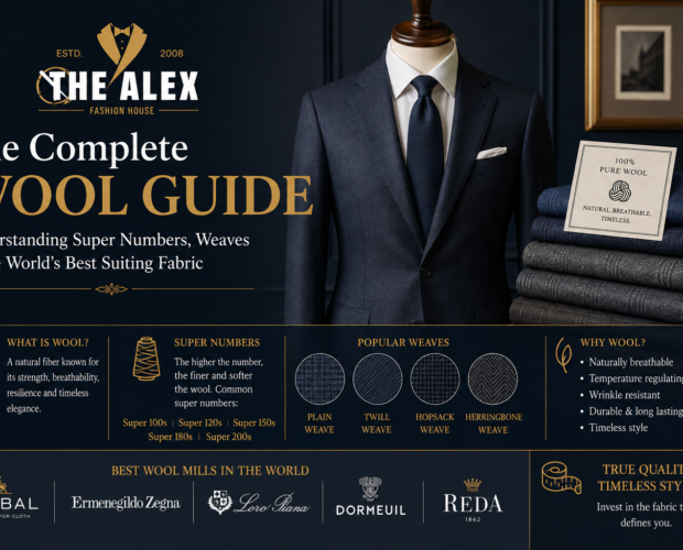 Wool suit fabric guide — Super numbers weaves and weights from The Alex Fashion House Phuket
