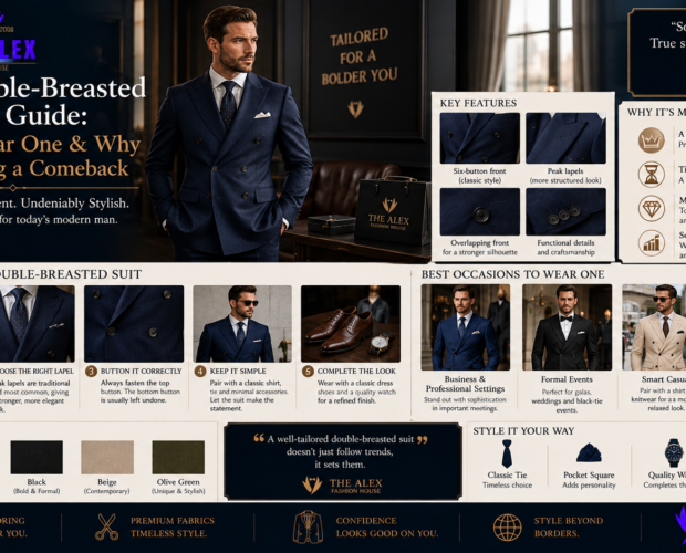 Double-breasted suit guide — how to wear a DB suit from The Alex Fashion House Karon Phuket Thailand