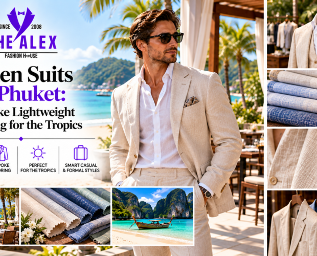 Linen suits in Phuket — bespoke lightweight tailoring for the tropics, The Alex Fashion House Karon