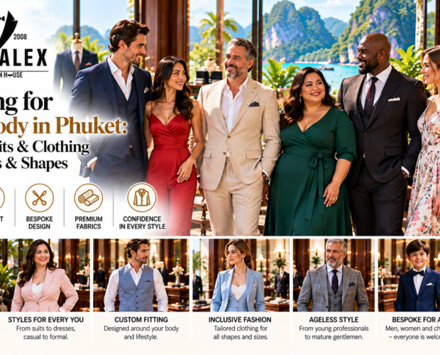 Tailoring for every body in Phuket — bespoke suits and clothing for all sizes and shapes, The Alex Fashion House Karon